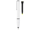 Набор ручка шариковая и маркер, белый, черные чернила