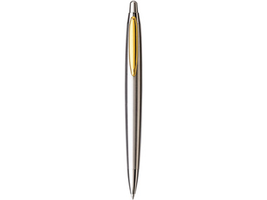 Ручка шариковая Inoxcrom Zeppelin в футляре серебристая с золотом