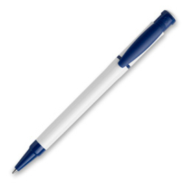 Ручка шариковая Kreta, белая с темно-синим