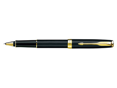 *Ручка роллер Parker модель Sonnet черная с золотом