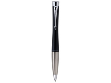 *Ручка шариковая Parker модель Urban черная с серебр