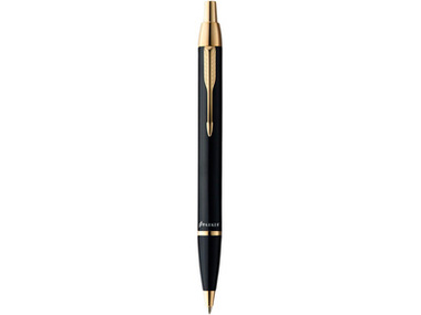 Ручка шариковая Parker модель IM Metal черная с золо