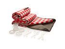 Набор для пикника на 2 персоны: плед с подкладкой, стаканы, столовые приборы