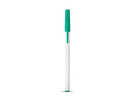 Ручка шариковая с колпачком, белый/зеленый, черные чернила