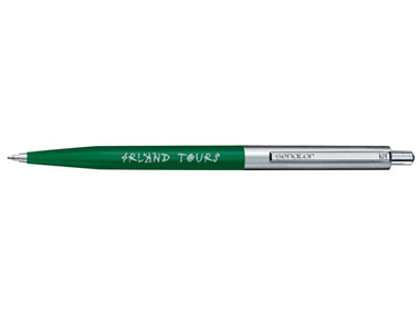 Ручка шариковая Senator модель Point Metal серебристая-зеленая