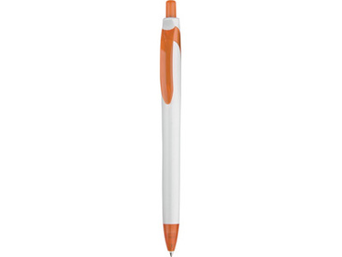 Ручка шариковая «Каприз» белая/оранжевая