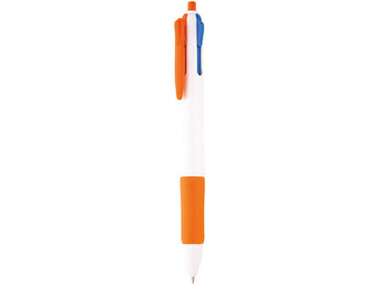 Ручка шариковая «Альтернатива» 4-в-1 белая-оранжевая