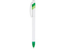 Ручка шариковая «Трио» белая/зеленая/светло-зеленая