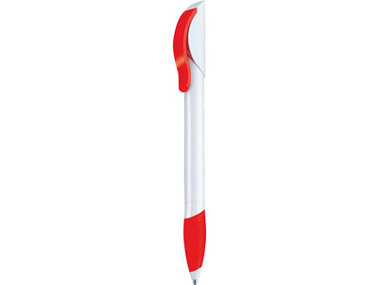Ручка шариковая Senator модель Hattrix Soft белая-красная