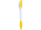 Ручка шариковая Senator модель Hattrix Basic белая-желтая