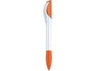 Ручка шариковая Senator модель Hattrix Basic белая-оранжевая