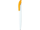 Ручка шариковая Senator модель Challenger Basic белая-желтая