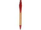 Ручка шариковая «Листок» бамбуковая/бордовая