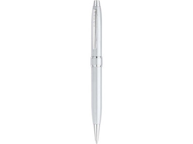 Ручка шариковая Cross модель Stratford в футляре, серебристая матовая