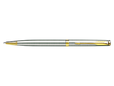 Ручка шариковая тонкая Parker модель Sonnet Stainless Steel GT