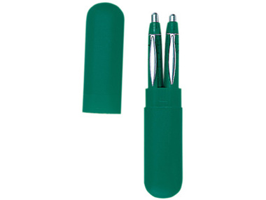 Набор «Танго»: ручка шариковая, карандаш в футляре зеленый