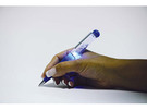 Ручка шариковая «Сфинкс» с песочными часами на 1 мин. и подсветкой в цвет корпуса синяя