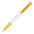 Ручка шариковая Super Soft, белая с желтым
