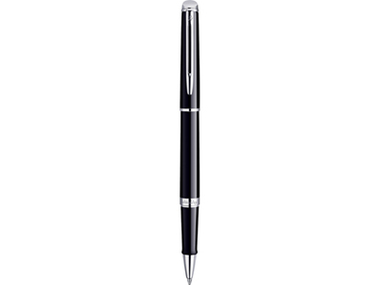 Ручка роллер Waterman модель Hemisphere черная с серебром в футляре