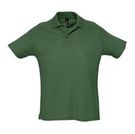 Рубашка поло мужская SUMMER 170 темно-зеленая, размер S–XXL
