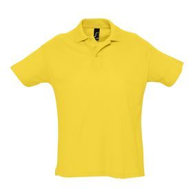 Рубашка поло мужская SUMMER 170 желтая, размер S–XXL