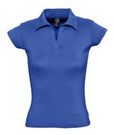 Рубашка поло женская без пуговиц PRETTY 220 ярко-синяя (royal), размер S–L