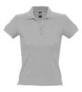 Рубашка поло женская PEOPLE 210 серый меланж, размер S-XXL