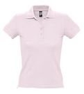 Рубашка поло женская PEOPLE 210 нежно-розовая, размер S-XXL
