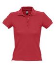 Рубашка поло женская PEOPLE 210 красная, размер S–XL