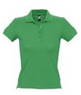 Рубашка поло женская PEOPLE 210 ярко-зеленая, размер S–XL
