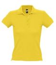 Рубашка поло женская PEOPLE 210 желтая, размер S–XL
