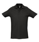 Рубашка поло мужская SPRING 210 черная, размер S–XXL