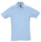 Рубашка поло мужская с контрастной отделкой PRACTICE 270, голубой/белый, размер S–XXL
