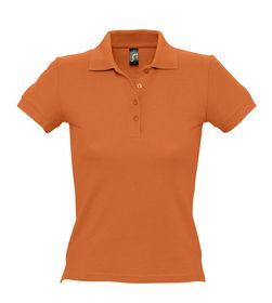Рубашка поло женская PEOPLE 210 оранжевая, размер S–XL