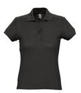 Рубашка поло женская PASSION 170 черная, размер S–XL