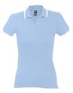 Рубашка поло женская Practice women 270 голубая с белым, размер S–XL