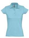 Рубашка поло женская Prescott women 170 бирюзовая, размер S–XL