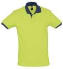 Рубашка поло Prince 190 зеленое яблоко с темно-синим, размер S–XXL