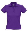 Рубашка поло женская PEOPLE 210 темно-фиолетовая, размер S–XL