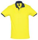 Рубашка поло Prince 190, лимонная с темно-синим, размер S-XXL