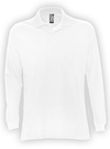 Рубашка поло мужская с длинным рукавом STAR 170, белая, размер S-XXL