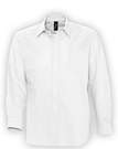 Рубашка мужская с длинным рукавом BOSTON белая, размер M–XXL