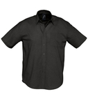 Рубашка мужская с коротким рукавом BRISBANE черная, размер M-XXL