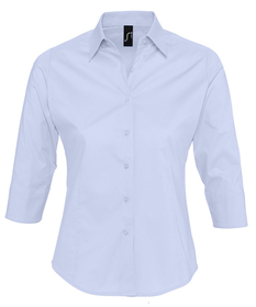 Рубашка женская с рукавом 3/4 EFFECT 140 голубая, размер XS-L