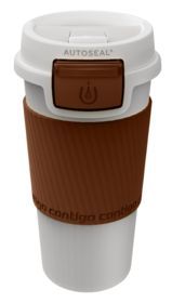 Термостакан Morgan Coffee, двухслойный, герметичный, кремовый с коричневым
