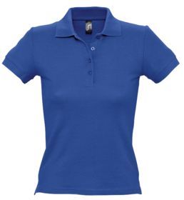 Рубашка поло женская PEOPLE 210 ярко-синяя, размер 
S–XXL