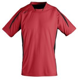 Футболка спортивная MARACANA 140, красная с черным, размер 
M-XL